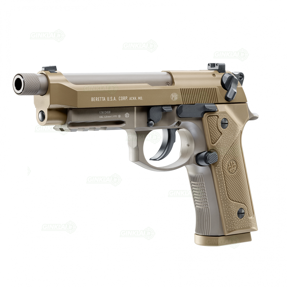 Pneumatinis pistoletas Beretta M9A3 4,5 mm BBs 1 Pneumatinis pistoletas Beretta M9A3 4,5 mm BBs 1