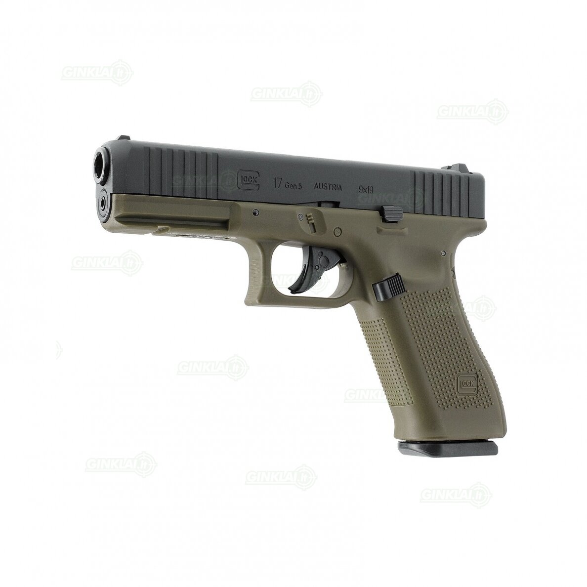 Pneumatinis pistoletas Glock 17 Gen5 Battlefield Green 4,5 mm BBs 1 Pneumatinis pistoletas Glock 17 Gen5 Battlefield Green 4,5 mm BBs 1