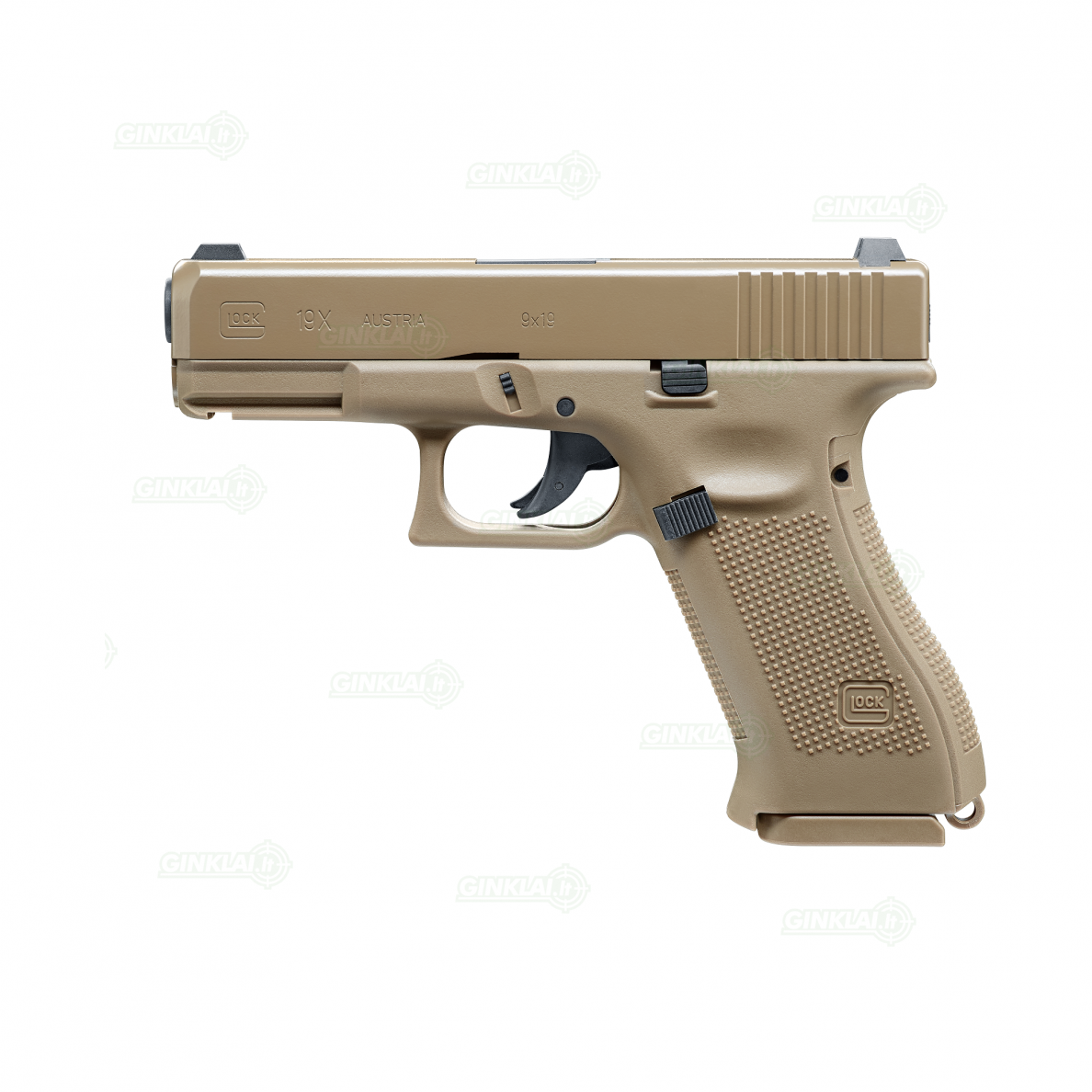 Pneumatinis pistoletas Glock 19X 4,5mm BBs non Blowback Pneumatinis pistoletas Glock 19X 4,5mm BBs non Blowback