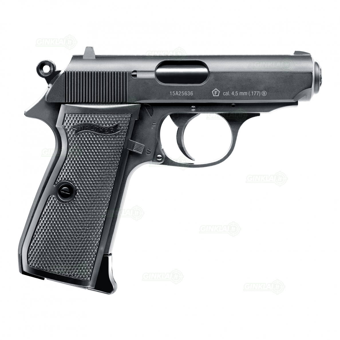 Pneumatinis pistoletas Walther PPK/S 4,5 mm BBs 2 Pneumatinis pistoletas Walther PPK/S 4,5 mm BBs 2