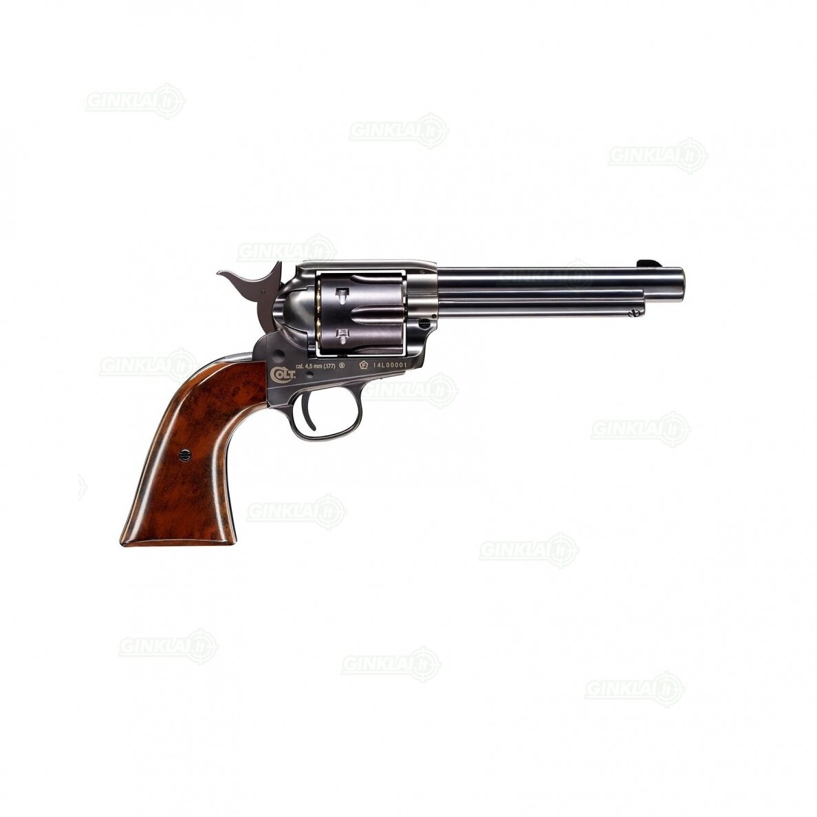 Pneumatinis revolveris Colt SAA 45 Blued 4,5mm BB's 2 Pneumatinis revolveris Colt SAA 45 Blued 4,5mm BB's 2