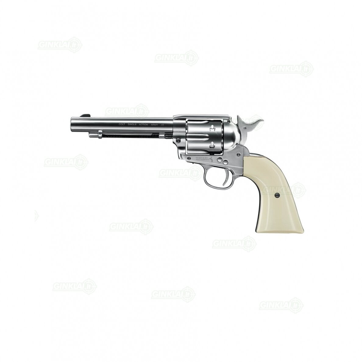 Pneumatinis revolveris Colt SAA 45 Nickel 4,5mm BB's Pneumatinis revolveris Colt SAA 45 Nickel 4,5mm BB's
