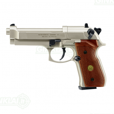 Pneumatinis pistoletas Beretta M92FS 4,5mm Pellet Nickel/Wood Pneumatinis pistoletas Beretta M92FS 4,5mm Pellet Nickel/Wood
