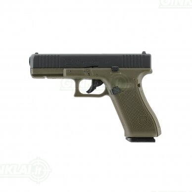 Pneumatinis pistoletas Glock 17 Gen5 Battlefield Green 4,5 mm BBs Pneumatinis pistoletas Glock 17 Gen5 Battlefield Green 4,5 mm BBs