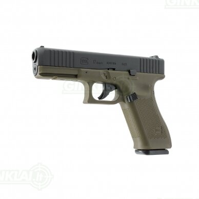 Pneumatinis pistoletas Glock 17 Gen5 Battlefield Green 4,5 mm BBs 1 Pneumatinis pistoletas Glock 17 Gen5 Battlefield Green 4,5 mm BBs 1