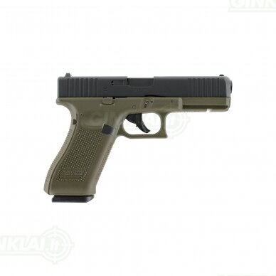 Pneumatinis pistoletas Glock 17 Gen5 Battlefield Green 4,5 mm BBs 2 Pneumatinis pistoletas Glock 17 Gen5 Battlefield Green 4,5 mm BBs 2