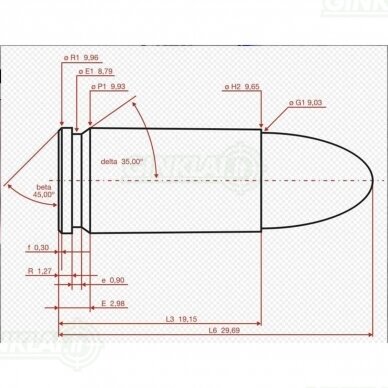 Prišaudymo lazeris Vector Optics Cartridge Red Laser Bore Sight 9 mm kalibrui 3 Prišaudymo lazeris Vector Optics Cartridge Red Laser Bore Sight 9 mm kalibrui 3