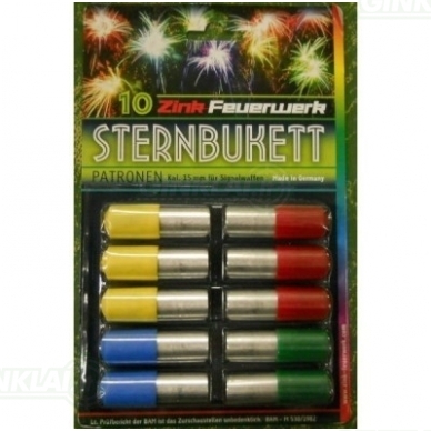 Raketos dujiniams ginklams Sternbukett  4 spalvų, 10 vnt.