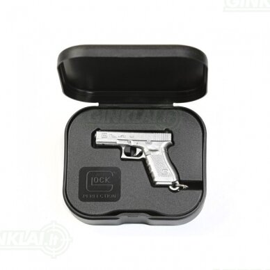 Raktų pakabukas pistoletas Glock Gen4 Nickel 33424 su dėžute