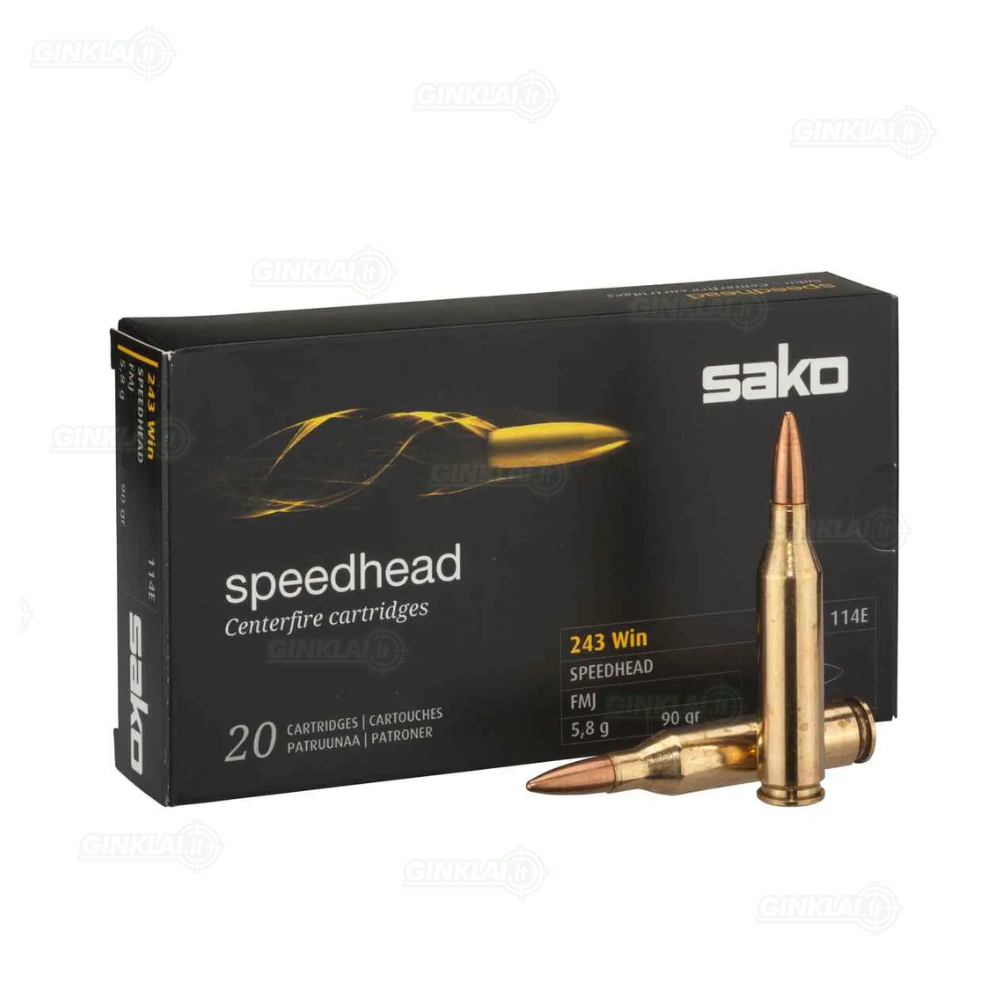 Sako 243 Win. Speedheadhead FMJ 5,8 g 114E Sako 243 Win. Speedheadhead FMJ 5,8 g 114E