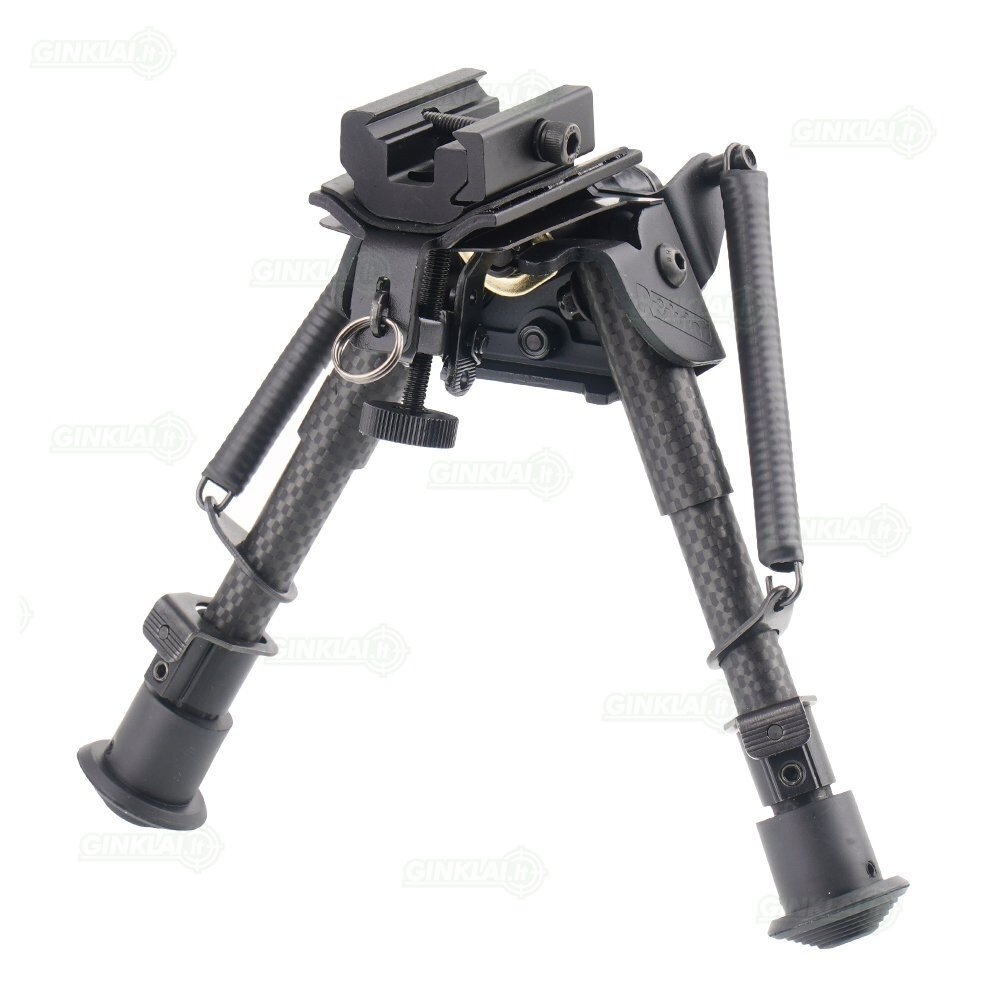 Šaudymo kojelės Rokstad Carbon Fiber Spring Bipod Swivel 155-230 mm Harris / Picatinny RSCFS-06 Šaudymo kojelės Rokstad Carbon Fiber Spring Bipod Swivel 155-230 mm Harris / Picatinny RSCFS-06