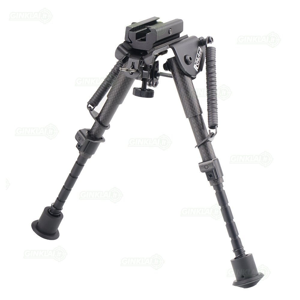 Šaudymo kojelės Rokstad Carbon Fiber Spring Bipod Non Swivel 155-230 mm Harris / Picatinny RSCFP-06 3