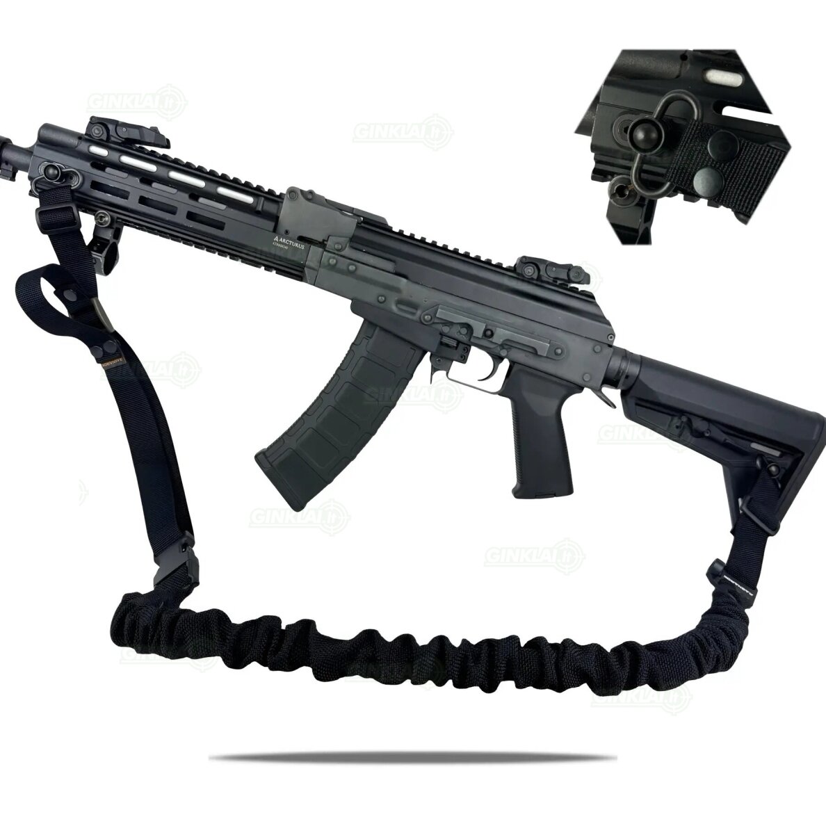 Šautuvo diržas RAGNAROK FORSETI Gen.II Two Point Bungee Sling Black, QD Šautuvo diržas RAGNAROK FORSETI Gen.II Two Point Bungee Sling Black, QD