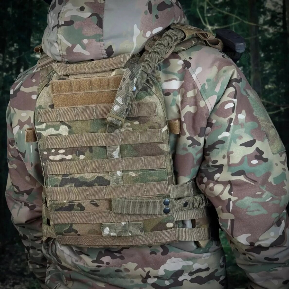Šautuvo diržas RAGNAROK THOR Single-Point Shoulder Sling with Plate Carrier Attachment Black, HK Snap Hook 1