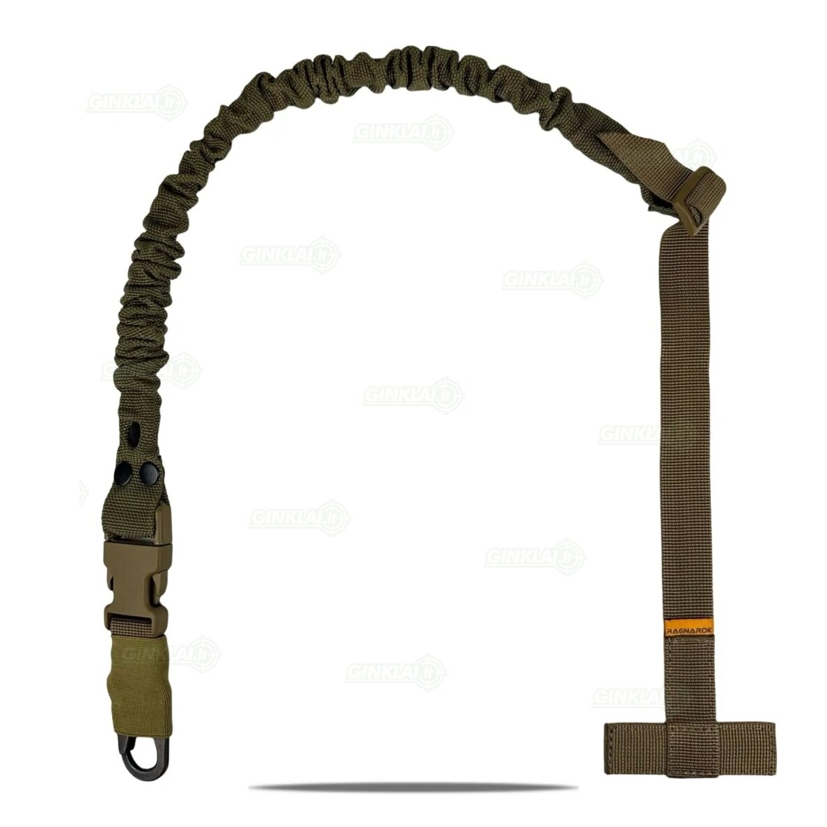 Šautuvo diržas RAGNAROK THOR Single-Point Shoulder Sling with Plate Carrier Attachment Coyote Brown, HK Snap Hook