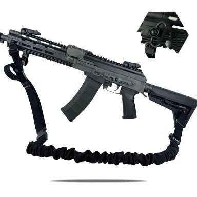 Šautuvo diržas RAGNAROK FORSETI Gen.II Two Point Bungee Sling Black, QD