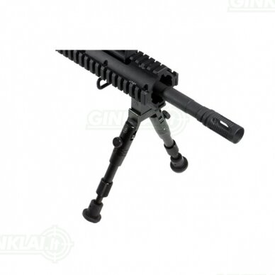 Šaudymo kojelės UTG Shooter's SWAT Bipod, Rubber Feet, Aukštis 6.2-6.7 colio TL-BP28S 1