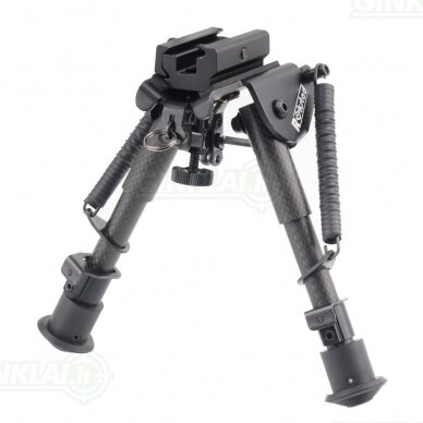 Šaudymo kojelės Rokstad Carbon Fiber Spring Bipod Non Swivel 155-230 mm Harris / Picatinny RSCFP-06