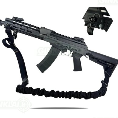 Šautuvo diržas RAGNAROK FORSETI Gen.II Two Point Bungee Sling Black, QD Šautuvo diržas RAGNAROK FORSETI Gen.II Two Point Bungee Sling Black, QD