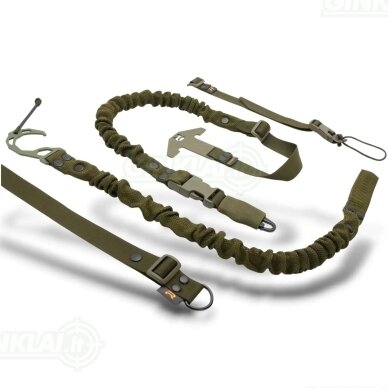 Šautuvo diržas RAGNAROK THOR Single-Point Shoulder Sling SET with Plate Carrier Attachment OD Green, HK Snap Hook Šautuvo diržas RAGNAROK THOR Single-Point Shoulder Sling SET with Plate Carrier Attachment OD Green, HK Snap Hook