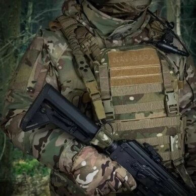 Šautuvo diržas RAGNAROK THOR Single-Point Shoulder Sling with Plate Carrier Attachment Coyote Brown, HK Snap Hook 2