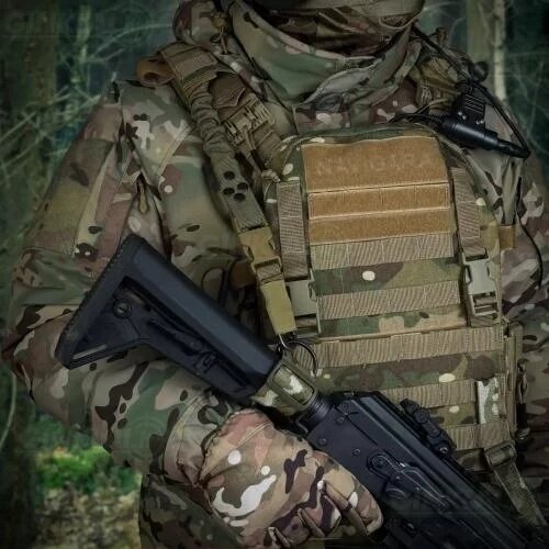 Šautuvo diržas RAGNAROK THOR Single-Point Shoulder Sling with Plate Carrier Attachment Coyote Brown, QD 2
