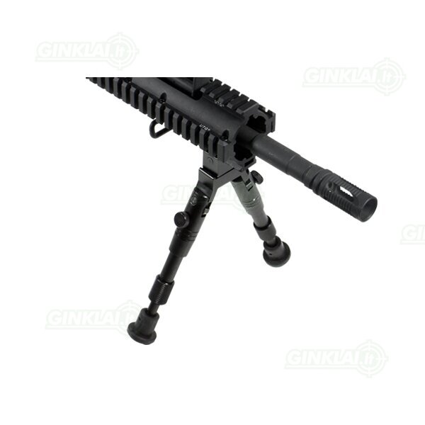 Šaudymo kojelės UTG Shooter's SWAT Bipod, Rubber Feet, Aukštis 6.2-6.7 colio TL-BP28S 1 Šaudymo kojelės UTG Shooter's SWAT Bipod, Rubber Feet, Aukštis 6.2-6.7 colio TL-BP28S 1
