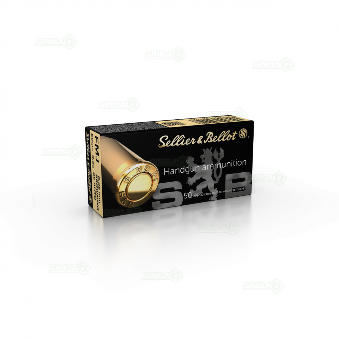 Sellier&Bellot 6,35 Browning, .25 Auto FMJ 3,3g 50 vnt.