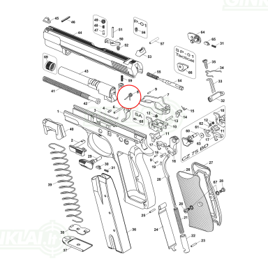 Spyruoklė CZ Trigger Spring Shadow 2 , SP-01, 75