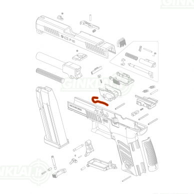 Spyruoklė CZ P-10 Slide Stop Spring CZ P-10 S / C / SC / F 1