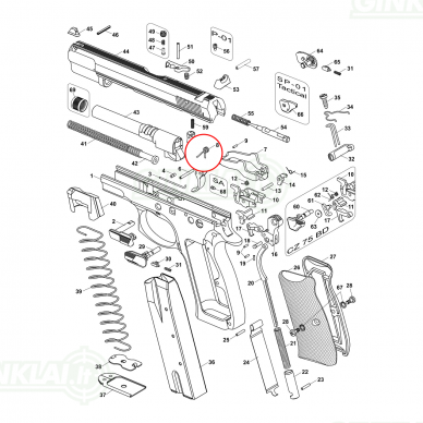 Spyruoklė CZ Trigger Spring Shadow 2 , SP-01, 75 1 Spyruoklė CZ Trigger Spring Shadow 2 , SP-01, 75 1