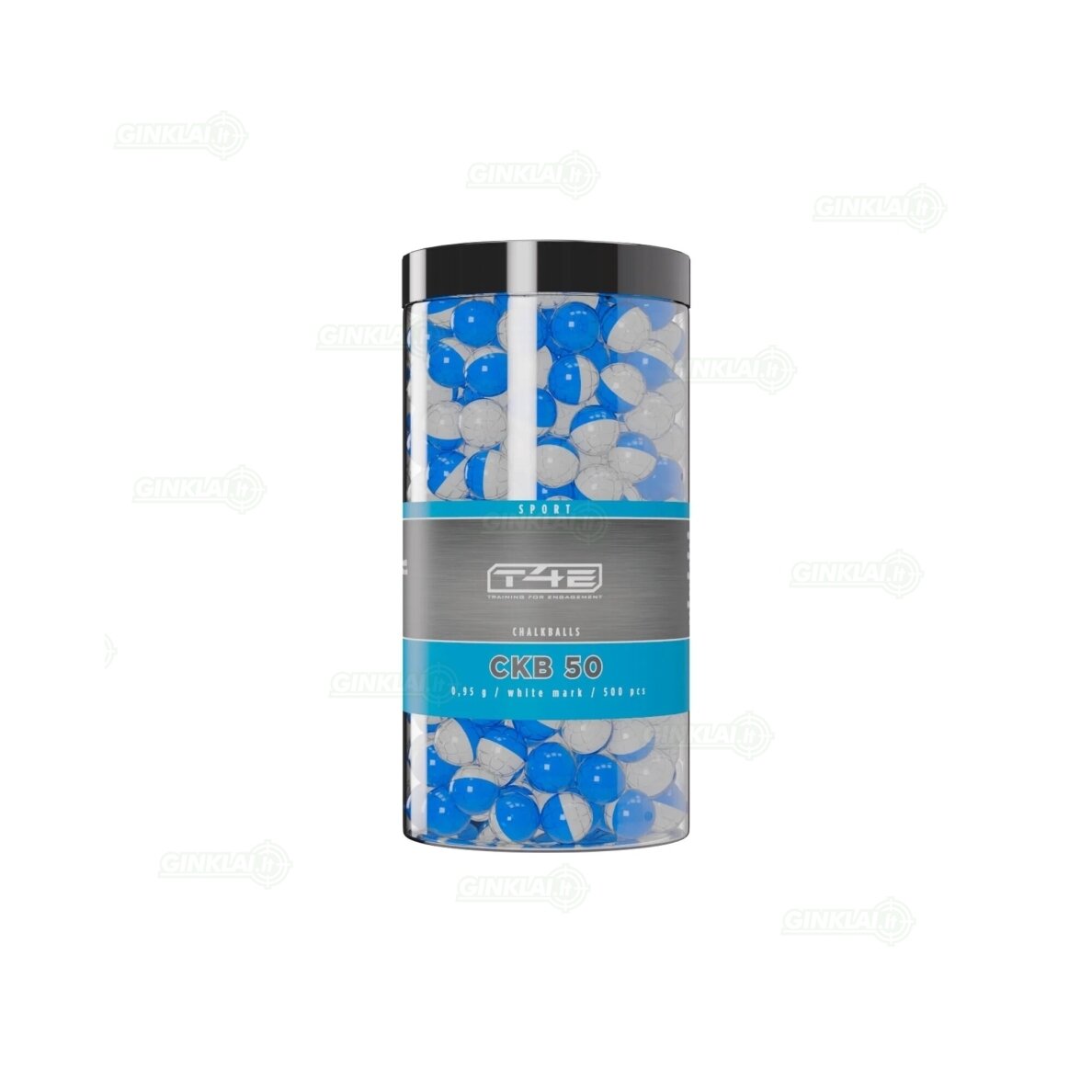 Šratai su kreida Chalk Balls T4E Sport CKB 50, .50 kal. 500 vnt.