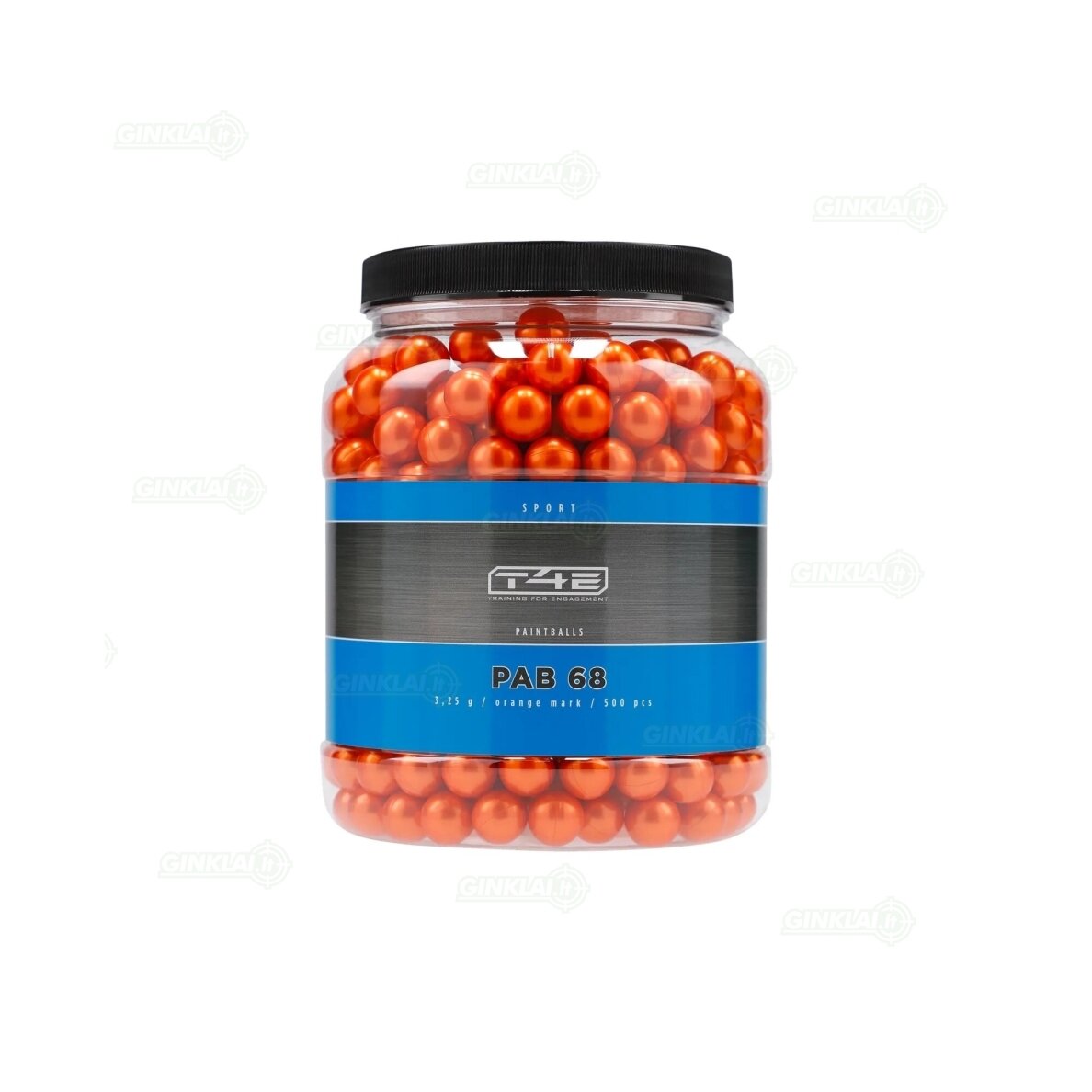 Šratai su oranžiniais dažais Marking Balls T4E Sport PAB68 .68 kal. 500 vnt.