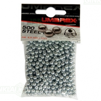 Šratai pneumatiniams ginklams Umarex Steel BBS 4,5 mm, 500 vnt.