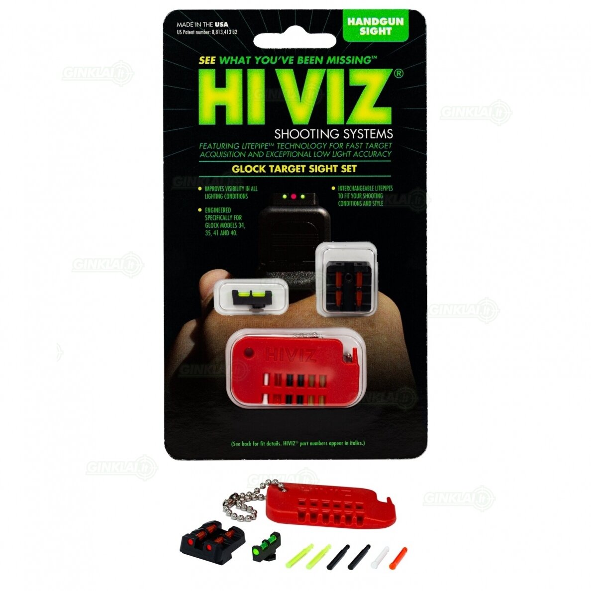 Taikikliai Glock HIVIZ Target Sight Set 3 Taikikliai Glock HIVIZ Target Sight Set 3