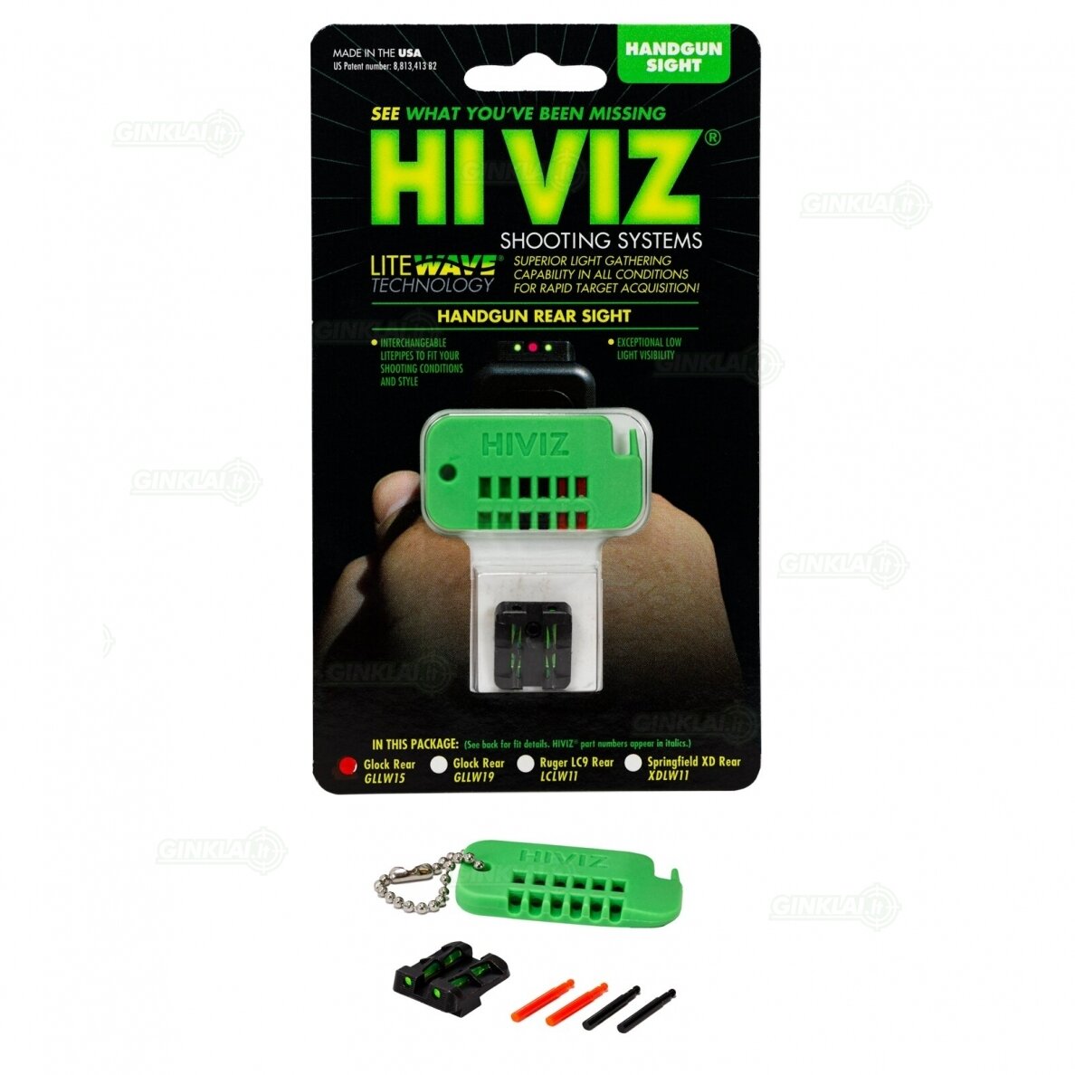 Taikiklis Glock HIVIZ LiteWave Rear Sight 3