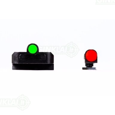 Taikikliai greito nusitaikymo HIVIZ FastDot H3 Tritium and Fiber-Optic Sight Set for Glock