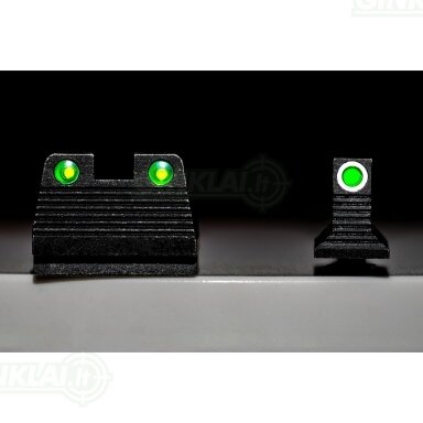 Taikikliai naktiniai HIVIZ Co-Witness Tritium Sight Set for Glock MOS