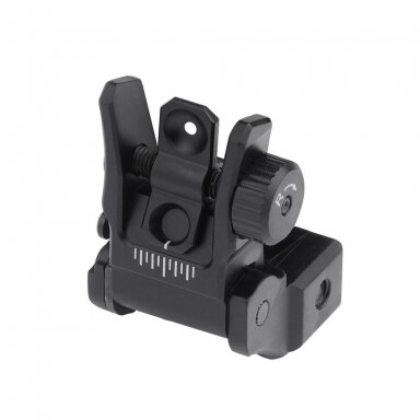 Taikiklis UTG Spring-loaded AR15 Super Slim Flip-Up Rear Sights Picatinny Black MNT-955 Taikiklis UTG Spring-loaded AR15 Super Slim Flip-Up Rear Sights Picatinny Black MNT-955