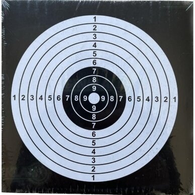 Taikiniai pneumatiniam pistoletui Remington 14x14 cm juoda/balta 100 vnt. Taikiniai pneumatiniam pistoletui Remington 14x14 cm juoda/balta 100 vnt.