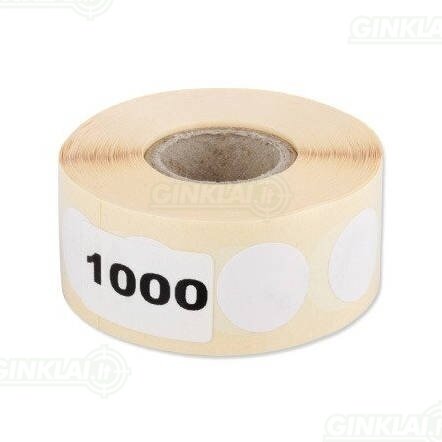 Taikinys lipdukai 20mm 1000 vnt. balti Taikinys lipdukai 20mm 1000 vnt. balti
