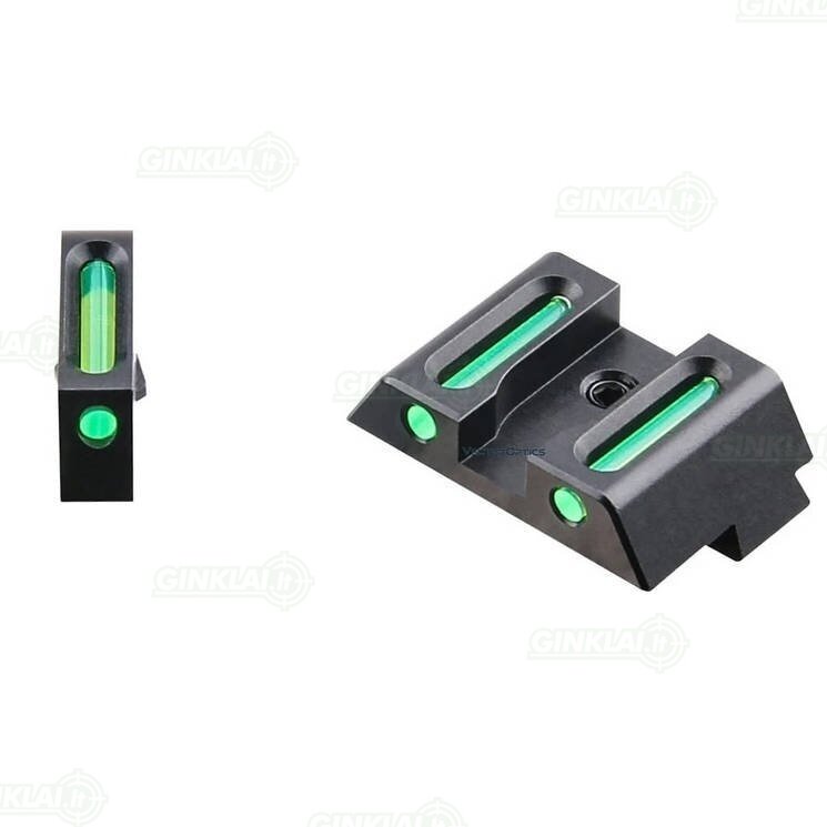 Taikikliai Glock GunPany Fiber Sights Combo Long Version Green SCIS-05 2