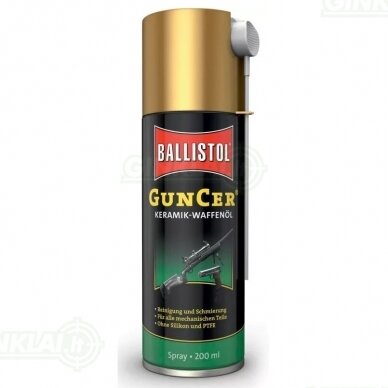 Tepalas Ballistol GunCer 200 ml purškiamas Tepalas Ballistol GunCer 200 ml purškiamas