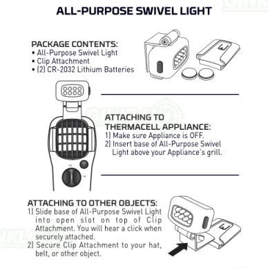 Thermacell žibintuvėlis Swivel Light 9 Thermacell žibintuvėlis Swivel Light 9
