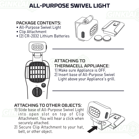 Thermacell žibintuvėlis Swivel Light 9