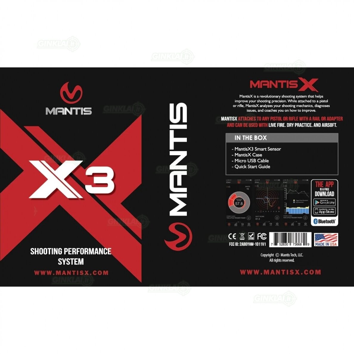 Treniruočių sistema Mantis X3 2 Treniruočių sistema Mantis X3 2