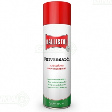 Universalus tepalas Ballistol 400ml purškiamas Universalus tepalas Ballistol 400ml purškiamas