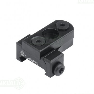 Lizdas QD jungčiai UTG QD Sling Swivel Adaptor Picatinny, KeyMod Black TL-SWPK01