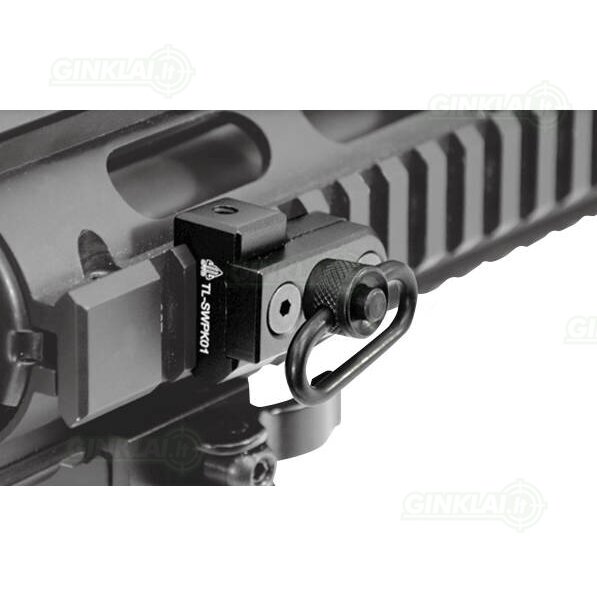 Lizdas QD jungčiai UTG QD Sling Swivel Adaptor Picatinny, KeyMod Black TL-SWPK01 3