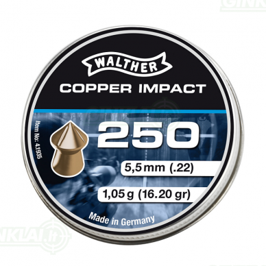 Kulkelės Walther Copper Impact  5,5 mm, 250 vnt.